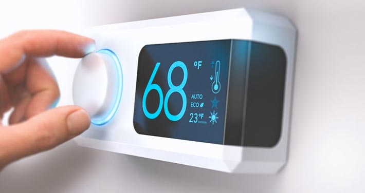 hand dialing smart thermostat