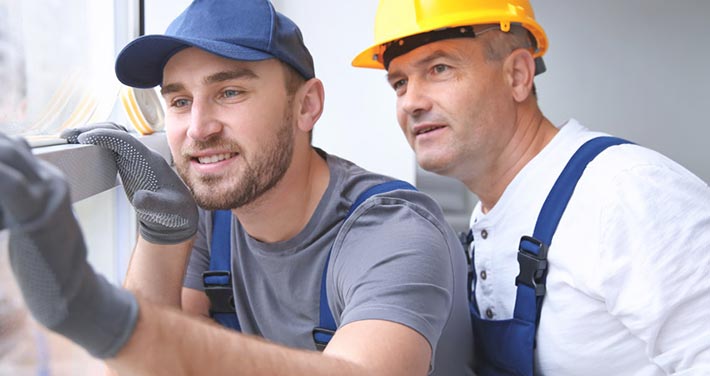 two construction workers