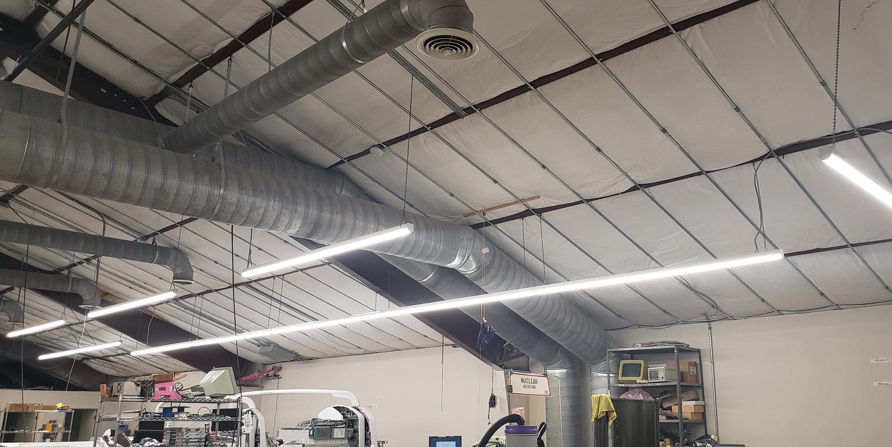 interior ceiling lights in industrial building