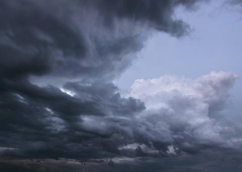 ominous dark clouds in the sky