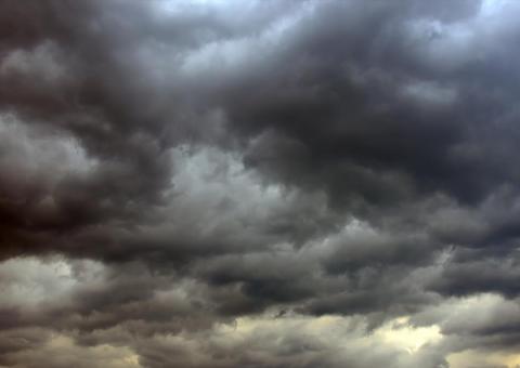 dark and ominous cloud-filled sky